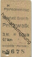 Deutschland - Neustadt (Dosse) Pritzwalk - Fahrkarte 1945 3. Klasse - Europe