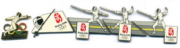 5 Pin's Sport Escrime Olympic Games Pekin Jeux Olympiques 2008 - Fechten