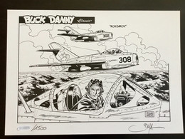 Ex Libris " BUCK DANNY " Par Jean-Michel Arroyo - Signé - Tirage Limité - Illustrators A - C