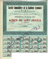 Titre Ancien - Société Immobilière De La Banlieue Lyonnaise - Société Anonyme  - Titre De 1924 - - Other & Unclassified
