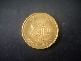 Vintage !  Hong Kong 1997- Bauhinia Flower , 50 Cents Coin (# 145-I) - Singapour