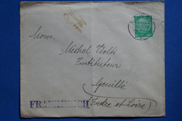 T21 ALLEMAGNE BELLE LETTRE 1934 BERLIN POUR GENILLE FRANCE   + AFFRANCHISSEMENT INTERESSANT - Lettres & Documents