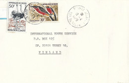 Niger 1979 Niamey Balafon Ostrich Yellow-crowned Gonolek Laniarius Barbarus Bird Cover - Straussen- Und Laufvögel