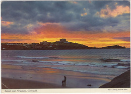 Sunset Over Newquay, Cornwall - (John Hinde Original) - Newquay