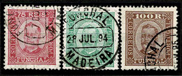 Funchal, 1892/3, # 7/9, Used - Funchal
