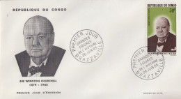 Enveloppe  FDC  1er  Jour   CONGO    Sir   Winston  CHURCHILL    1965 - Sir Winston Churchill