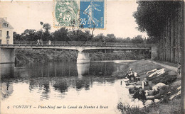 56-PONTIVY-PONT-NEUF SUR LE CANAL DE NANTES A BREST - Pontivy