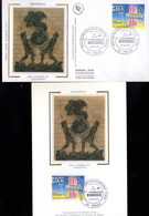 " MEMORIAL DES GUERRES EN INDOCHINE " Sur Carte Maximum Et Enveloppe 1er Jour Sur Soie 1993 N°YT 2791 Parf état CM FDC - Militaria