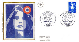 " MARIANNE DU BICENTENAIRE " Sur Enveloppe 1er Jour Sur Soie De 1993 N°YT 2822 Parfait état FDC - 1989-1996 Marianna Del Bicentenario