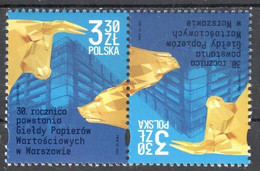 Poland 2021 - Warsaw Stock Exchange - Mi.5290 - Tete Beche - MNH(**) - Ongebruikt