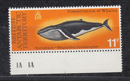 British Antarctic Territorry (BAT) 1977 Whale Conservation 211P Humpback Whale  ** Mnh (52233B) - Unused Stamps