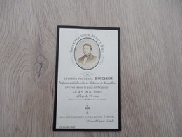 Avis De Décès Avec Photo 1884 Etienne Frédéric Bouisson Professeur Faculté Médecine Montpellier - Religión & Esoterismo