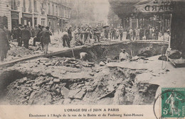 75008 - PARIS - L' Orage Du 15 Juin - Eboulement à L' Angle De La Rue De La Boëtie Et Du Faubourg Saint Honoré - Arrondissement: 08