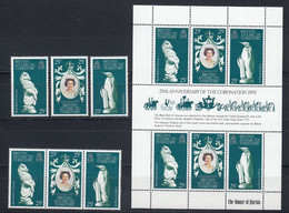 British Antarctic Territory (BAT) 1978 25th. Ann. Of The Coronation 6v + M/s ** Mnh (52238) - Unused Stamps