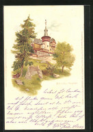 Lithographie Schierke, Blick Hoch Zum Burghotel - Schierke