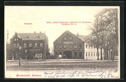 AK Bramstedt / Holstein, Hotel Stadt Hamburg V. H. Hesebeck Mit Postamt - Bad Bramstedt