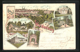 Lithographie Waldenburg / Sachsen, Strasse Zur Stillen Naturfreude, Gasthaus Gläntzelmühle - Waldenburg (Sachsen)