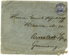 CHINA GERMAN OFFICE - TIENTSIN  1905, March  ? 10. Cover Sent To Arnstadt, Germany. 20pf Opt CHINA. Arriv 25-03 - Briefe U. Dokumente