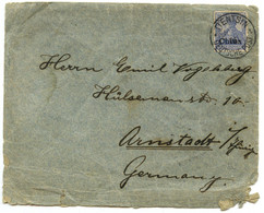 CHINA GERMAN OFFICE - TIENTSIN  1905, March  ? 10. Cover Sent To Arnstadt, Germany. 20pf Opt CHINA. Arriv 25-03 - Brieven En Documenten