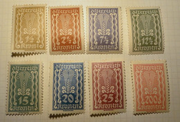 DEUTSCH OSTERREICH Agriculture , Commerce, Industrie ...  8 Timbres Neufs - Sonstige & Ohne Zuordnung