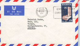 NIGERIA - AIRMAIL 1971 > VIENNA/AT QF222 - Nigeria (1961-...)