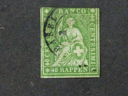 SUISSE, Année 1854-62, YT N° 30 Oblitéré (cote 70 EUR) - Used Stamps