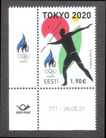 Summer Olympic Tokyo 2021 Estonia MNH Corner Stamp  Mi 1015 - Estate 2020 : Tokio