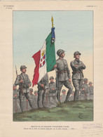 St.583 - DRAPEAU DU 89° REGIMENT D'INFANTERIE ITALIEN 1918 - Illustratore Italo Cenni - - Lithographien