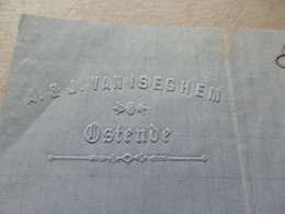 COURTIER A & J Vaniseghem, Ostende Oostende, Lettre 24 Octobre 1871 Hoppe-houblon-hop, Signed Cob 30  Article Brasserie - 1800 – 1899
