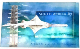 A) 2002, SOUTH AFRICA, SAWFISH, NATIONAL PHILATELIC EXHIBITION "ALGOAPEX", MINISHEET, MULTICOLORED - Unused Stamps