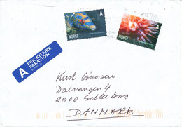 Norway Cover Sent To Denmark 2008 SEALIFE Stamps - Cartas & Documentos