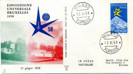 1958 FDC Esposizione Internazionale Di Bruxelles - FDC