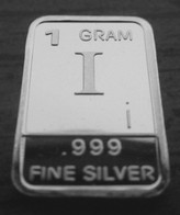 USA 1gr .999 Fine Silver Art Bar - Letter 'I' - NEW & UNCIRCULATED - Other - America