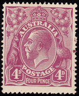 Australia 1914-24 MH Sc 32 4p George V Violet Variety - Mint Stamps