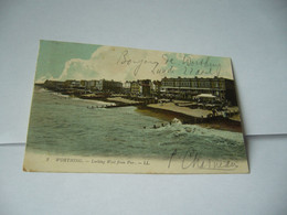 2. WORTHING ROYAUME UNI ANGLETERRE SUSSEX DE L'OUEST LOOKING WEST FROM PIER CPA 1922 LL - Worthing