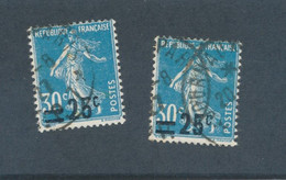 FRANCE - N° 217X2 OBLITERES AVEC SURCHARGE DEPLACEE - 1926/27 - Usati