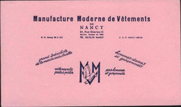 BUVARD - MANUFACTURE MODERNE DE VÊTEMENTS DE NANCY - Textile & Vestimentaire