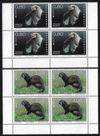 LUXEMBURGO /LUXEMBOURG / LUXEMBURG  -EUROPA 2021-"ENDANGERED NATIONAL WILDLIFE"- TWO BLOCS Of 4 STAMPS - INF - MINT - 2021