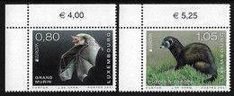 LUXEMBURGO /LUXEMBOURG / LUXEMBURG  -EUROPA 2021-"ENDANGERED NATIONAL WILDLIFE"- SERIE De 2 V. - CH - 2021