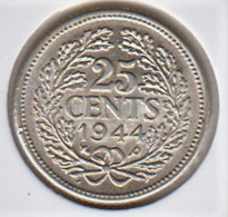 @Y@    Nederland  25 Cent   Wilhelmina 1944        (5228) - 2.5 Cent