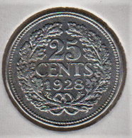 @Y@    Nederland  25 Cent   Wilhelmina 1928       (5231)   XF - 2.5 Centavos