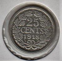 @Y@    Nederland  25 Cent   Wilhelmina 1918       (5233) - 2.5 Cent