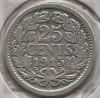 @Y@    Nederland  25 Cent   Wilhelmina 1915       (5236) - 2.5 Cent