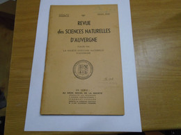 SOUSLIK QUATERNAIRE AUVERGNE MARE JARDIN LECOQ CLERMONT FAUNE OLIGOCENE REVUE SCIENCES NATURELLES AUVERGNE 1944 Sciuridé - Auvergne