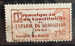 C 458 Brazil Stamp Promulgation Of The Constitution Of The Guanabara Map Law 1961 Circulated 1 - Other & Unclassified