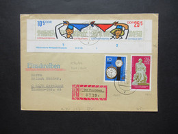 DDR 1970 Pioniertreffen Cottbus ZD Unterrand Mit DV MiF Auf Einschreiben R 302 Magdeburg Nach Kevelaer - Covers & Documents