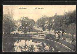 AK Neumünster, Partie Am Teich - Neumuenster