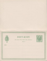 1912. DANMARK. BREVKORT Med Svar 5 ØRE Frederik VIII.  () - JF420209 - Cartas & Documentos