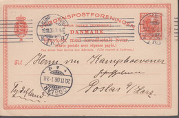 1906. DANMARK. BREVKORT Med Svar 10 ØRE Christian IX To Goslar Harz From KJØBENHAVN 1... () - JF420212 - Cartas & Documentos