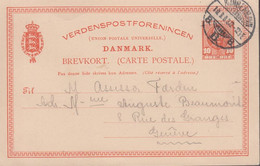 1908. DANMARK. BREVKORT 10 ØRE Frederik VIII To Geneva, Schweiz From KJØBENHAVN 10.9.... () - JF420218 - Storia Postale